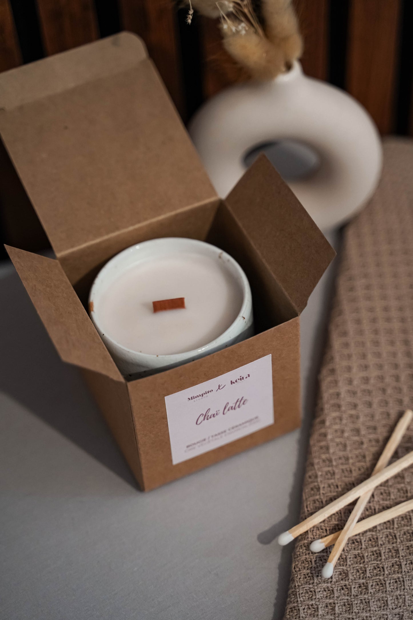 Bougie/Tasse en céramique
