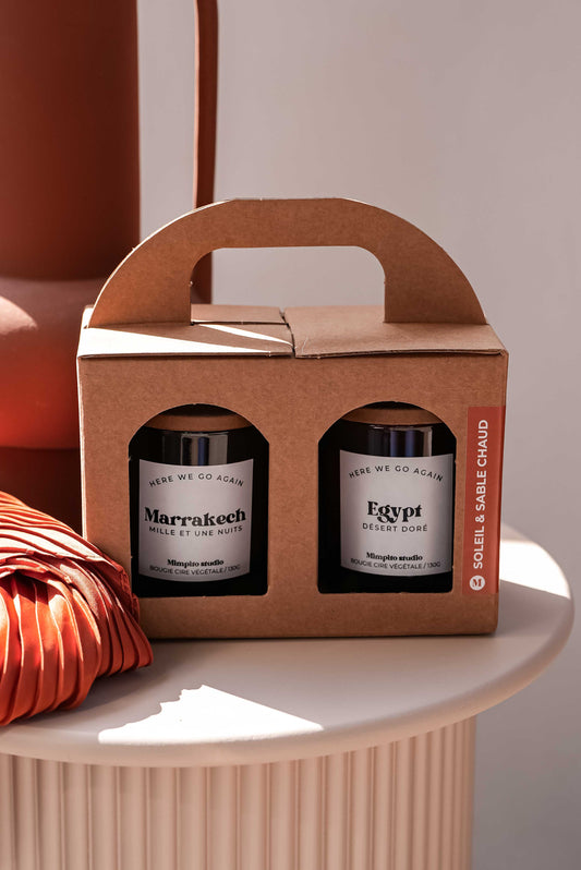 Coffret Bougies Soleil & Sable chaud